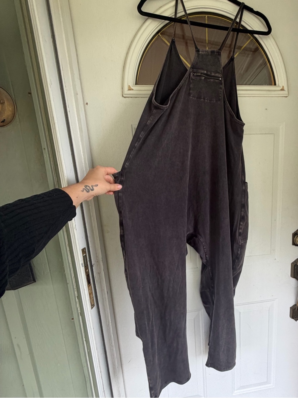 FP Movement Free People Hot Shot Onesie Washed Black XS